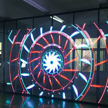 Экран СИД обновленного тарифа 3840HZ прозрачный стеклянный для торгового центра